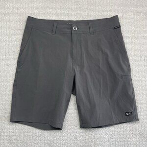 Pelagic Shorts Mens Size 36 Dark Gray Fishing Hybrid Shorts Beach Casual